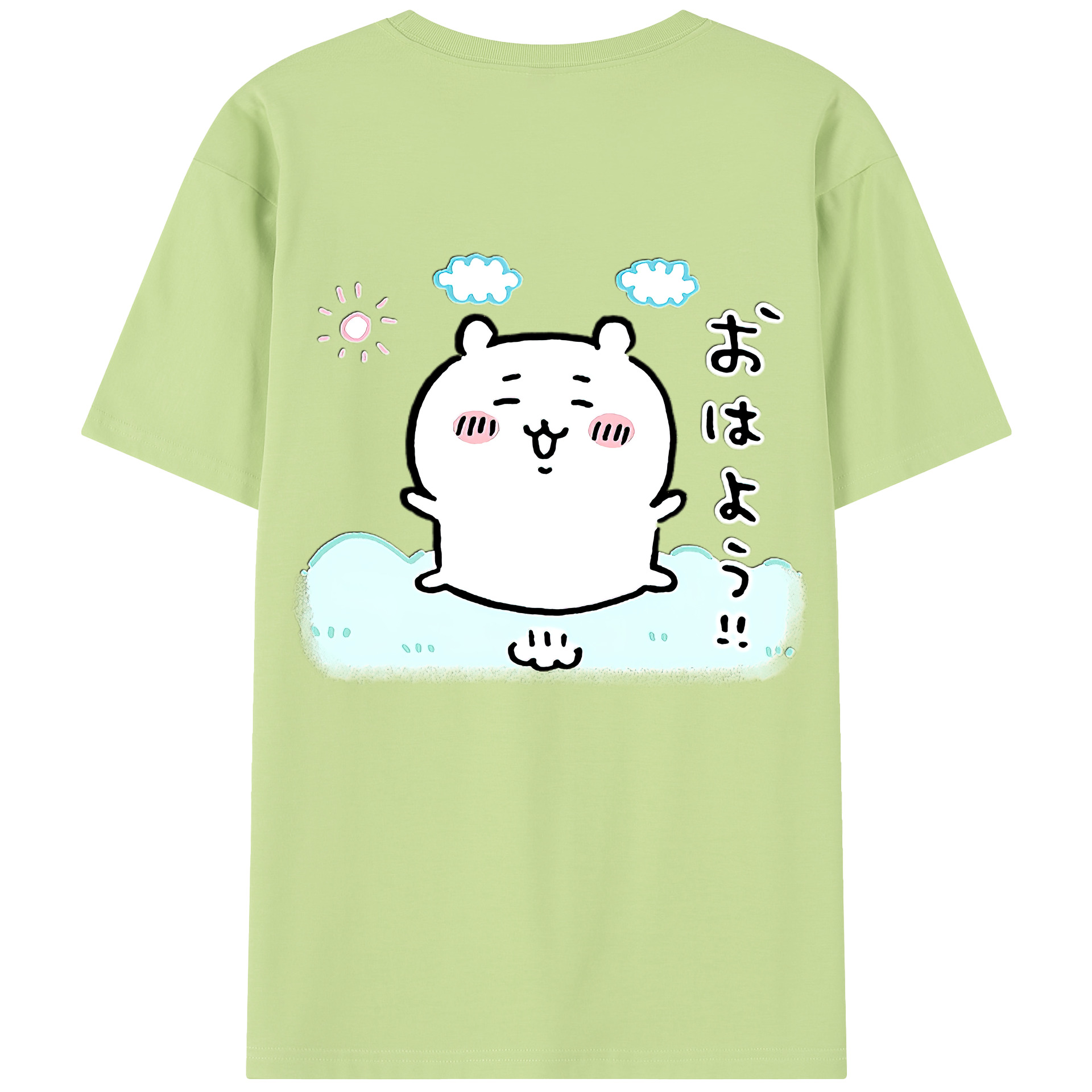（画像用） ちいかわ ちいかわ Chii-kawa chiikawa 綿100％半袖Tシャツ（背面プリント）